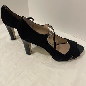 Franco Sarto Black Suede Dress Shoes